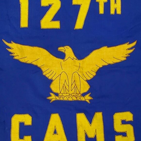 VINTAGE US AIR FORCE GUIDON 127TH CAMS DEFENCE PERSONAL SUPPORT CENTE #7166-73 - Picture 2 of 9